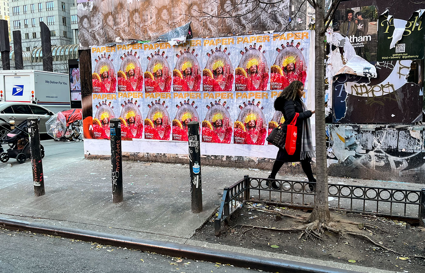 Wheatpasting Philadelphia - wild posting campaign for Kerwin Frost and PAPER magazine