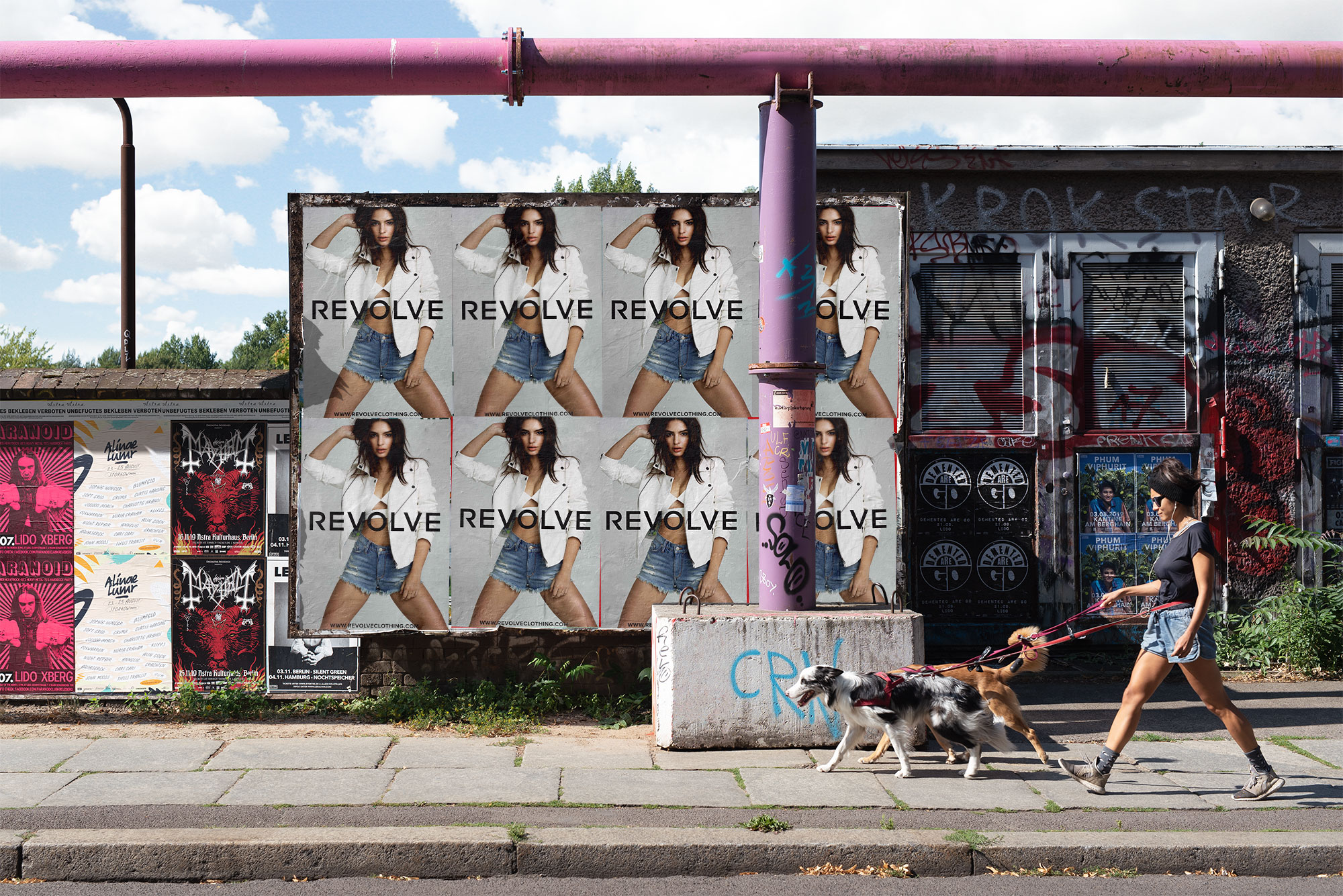 Wheatpasting Philadelphia - wild posting campaign installation for Revolve