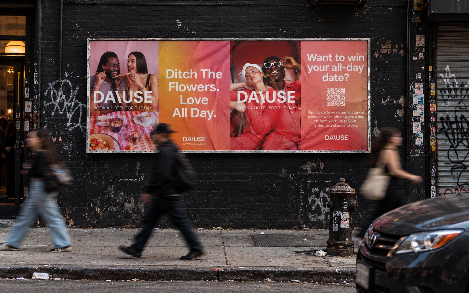 Wheatpasting Philadelphia - street poster campaign for DayUse
