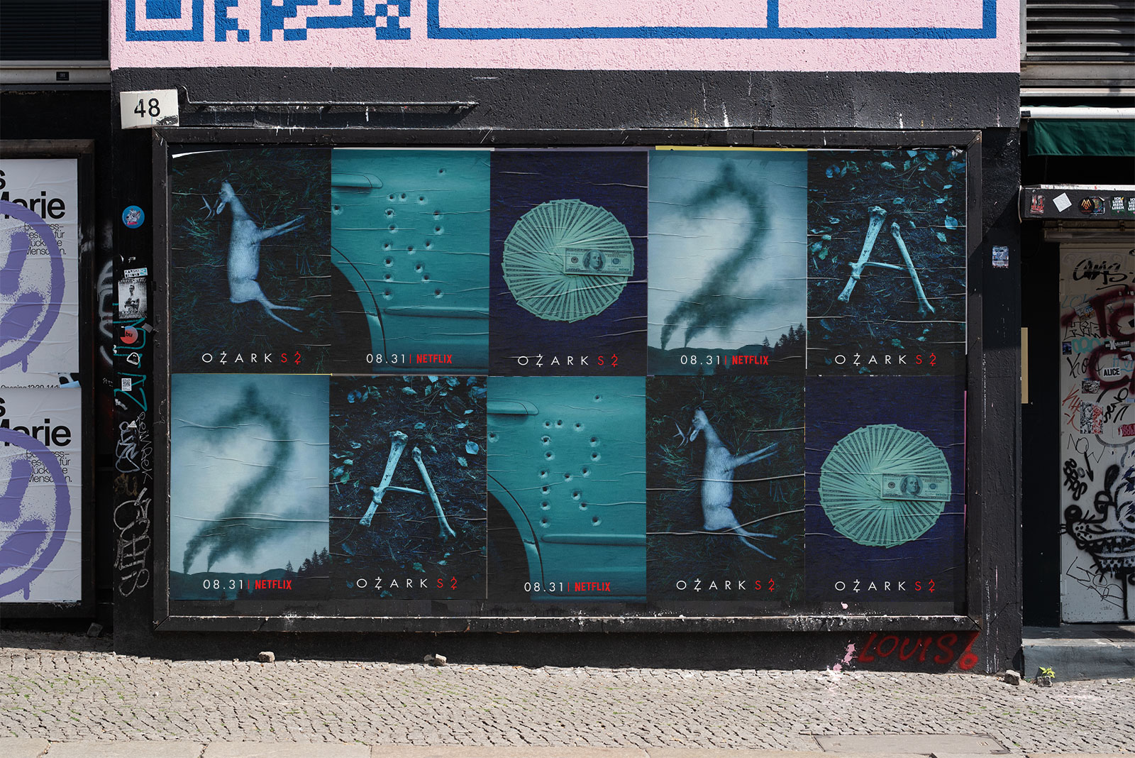Wheatpasting Philadelphia - street poster campaign for Netflix Ozark