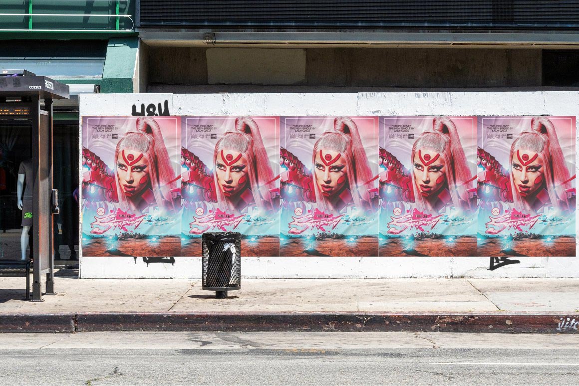 Wheatpasting Philadelphia - wild posting street takeover for Lady Gaga ArtPop